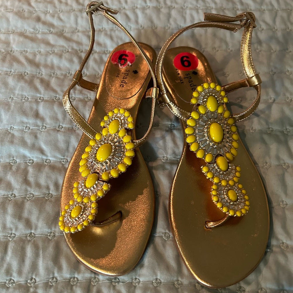 Kate Spade Gold Sandals